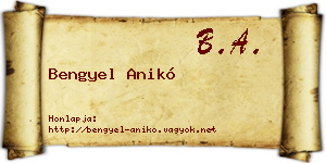Bengyel Anikó névjegykártya