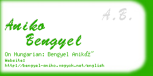 aniko bengyel business card